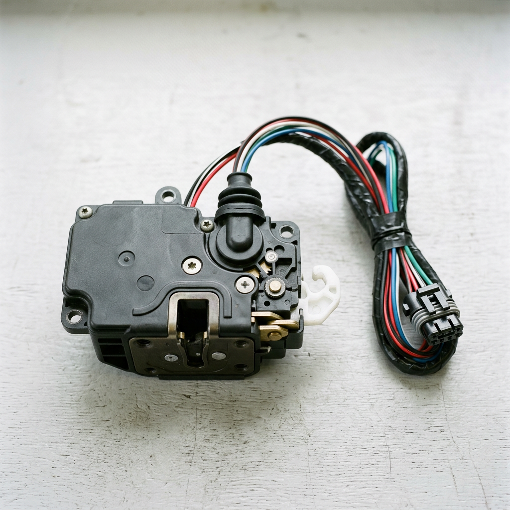 Door lock actuator with wiring harness